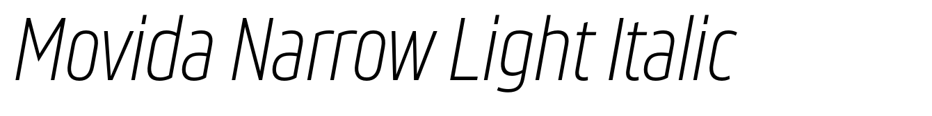 Movida Narrow Light Italic